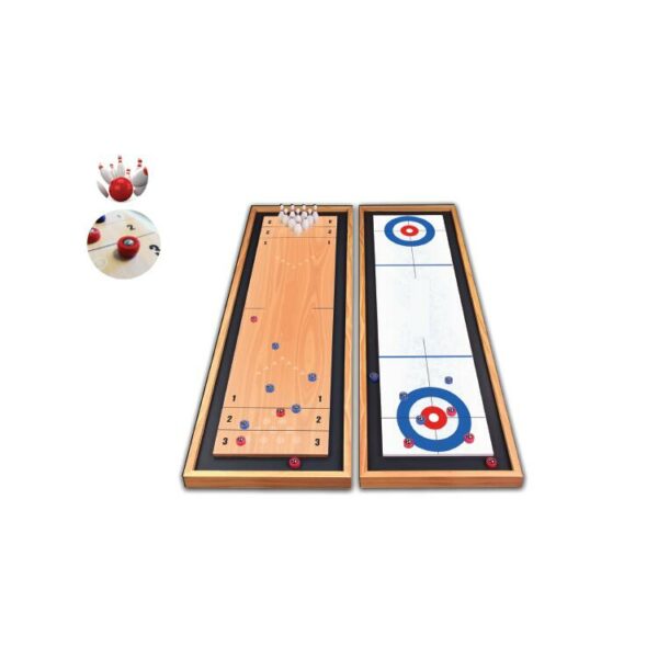 Indoor 2 in 1 Wooden Tabletop Shuffleboard Table Game