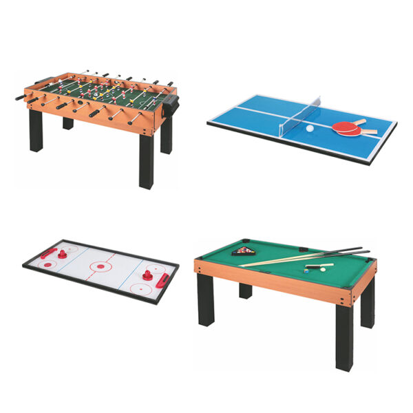 wholesale price 4 in 1 table game football soccer tables with billiard pingpong and air hockey