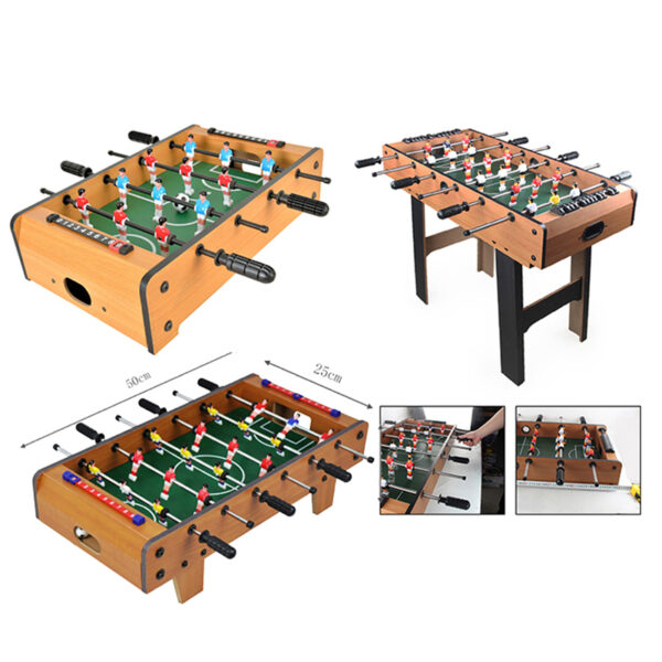 custom wooden portable Mini indoor football soccer table gamesfor kids and adults - Image 3