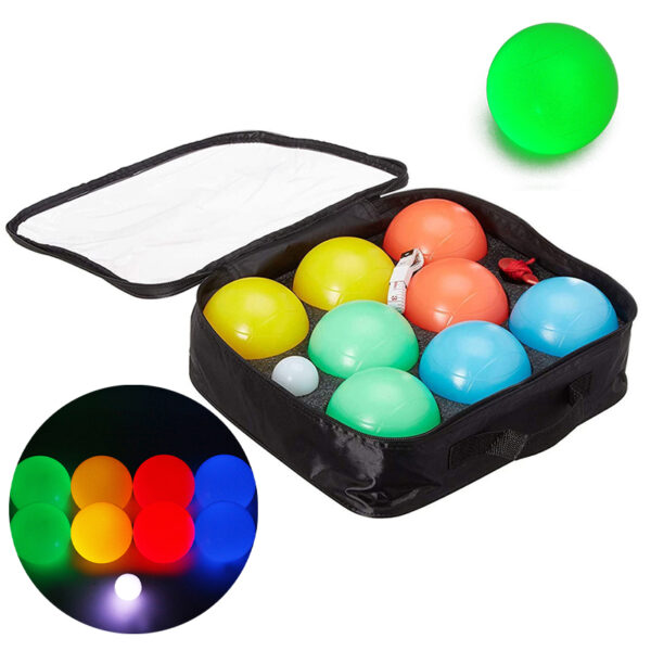 High quality Classic LED  plastic custom bocce ball set with carry bag packaging - Image 3