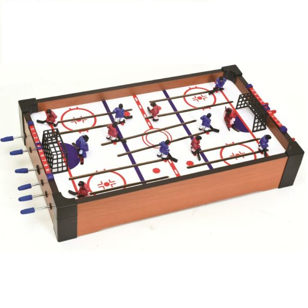 20"wooden table top rod hockey game with LED light for kids